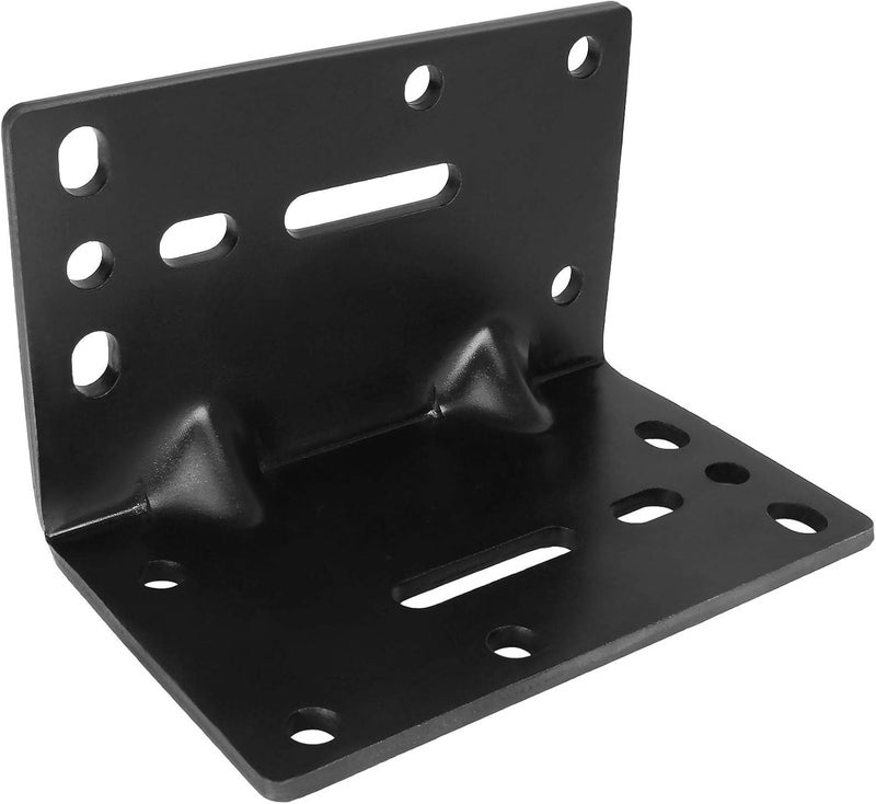 AKOLAFE Universal Winch Mount Bracket, Heavy Duty Right Angle Mounting Winch Bracket, 3/16 Inch Thick Solid Steel Hand Winch Bracket Winch Mounting Plate for Trailers, ATV, Trucks & Vehicle - Image 1